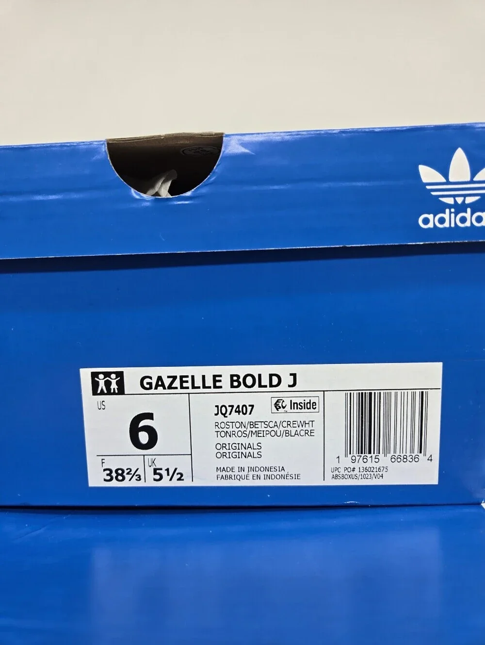 Adidas Gazelle Bold JQ7407 Rose Tone Better Scarlet Shoes Women's Size 7.5